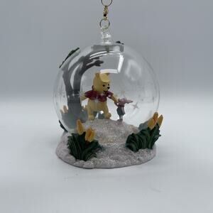 Disney Parks 2025 Winnie the Pooh and Piglet Glass Globe Sketchbook Ornament NWT